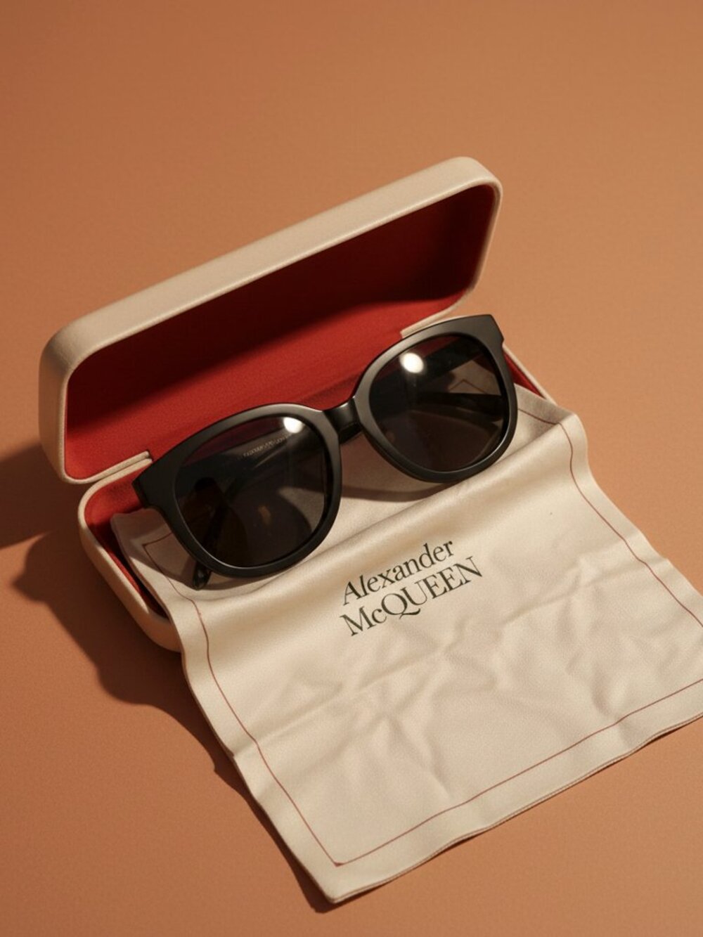 Alexander McQueen Black Square Sunglasses - NIB/Authentic - With White Case